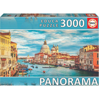 EDUCA Panoramatické puzzle Canal Grande, Benátky 3000 dílků