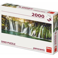DINO Panoramatické puzzle Plitvické vodopády 2000 dílků