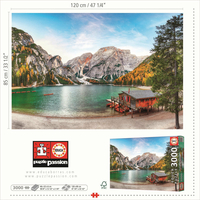 EDUCA Puzzle Jezero Braies na podzim, Itálie 3000 dílků