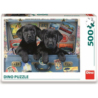 DINO Puzzle Štěňata v kufru 500 dílků