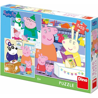 DINO Puzzle Prasátko Peppa 3x55 dílků