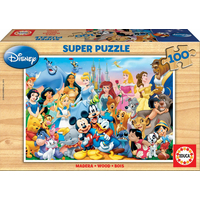 EDUCA Dřevěné puzzle Báječný svět Disney 100 dílků