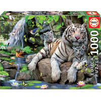EDUCA Puzzle Bílí bengálští tygři 1000 dílků