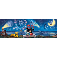 CLEMENTONI Panoramatické puzzle Mickey a Minnie 1000 dílků