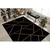 Kusový koberec Emerald geometric 1012 black and gold