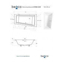 Asymetrická vana INTIMA SLIM