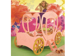 Dětská postel KOČÁR 180x90 cm - růžová s MATRACÍ ZDARMA