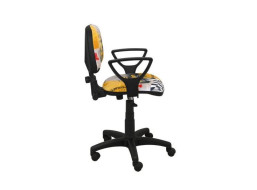 Dětská otočná židle KEVIN - FORMULE žlutá