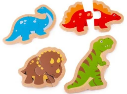 Bigjigs Toys Dřevěné puzzle dinosauři