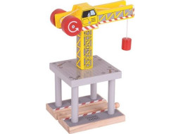 Bigjigs Rail Velký jeřáb žlutý - poškozený obal