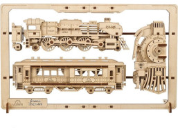 UGEARS 3D puzzle Parní Express 2,5D 79 dílků