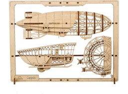 UGEARS 3D puzzle Zeppelin 2,5D 49 dílků