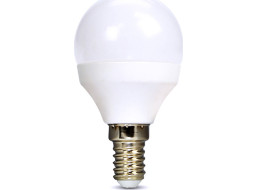 Solight LED žárovka, miniglobe, 8W, E14, 3000K, 720lm, bílé provedení