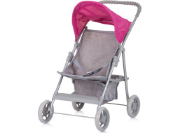 CHIPOLINO Sportovní kočárek pro panenky Alice Grey, Pink linen