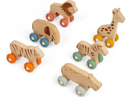 Bigjigs Toys Zvířátko na kolečkách Safari 1 ks