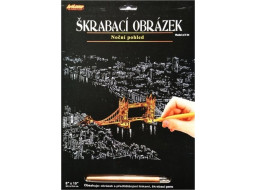 ARTLOVER Škrabací obrázek (zlatý) - Noční pohled na Tower Bridge