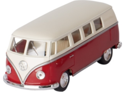 KINSMART Volkswagen Bus klasik KT5060 (1962) na zpětné natažení - červený