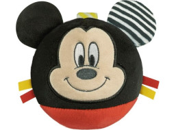 CLEMENTONI BABY Plyšový míček Mickey Mouse s chrastítkem