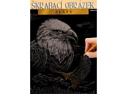 ARTLOVER Škrabací obrázek (zlatý) - Orel