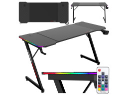 Herní stůl SHADOW GAMER 2.0 140 cm LED RGB