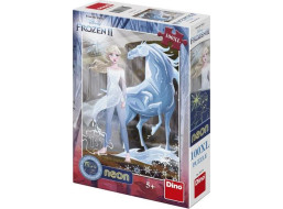 Dino Puzzle Frozen II s ledovým koněm 100 dílků