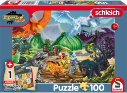 SCHMIDT Puzzle Eldrador: Bitva o super krystal 100 dílků + figurka Schleich