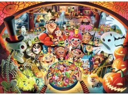 RAVENSBURGER Puzzle Halloweenské koledování 1000 dílků