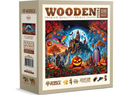 WOODEN CITY Dřevěné puzzle Halloweenská dýně 1010 dílků