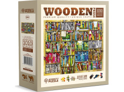 WOODEN CITY Dřevěné puzzle  Police s knihami 1010 dílků