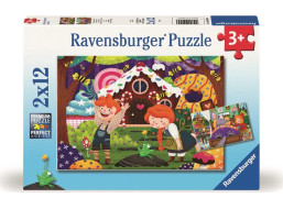 RAVENSBURGER Puzzle Kouzelný svět pohádek 2x12 dílků