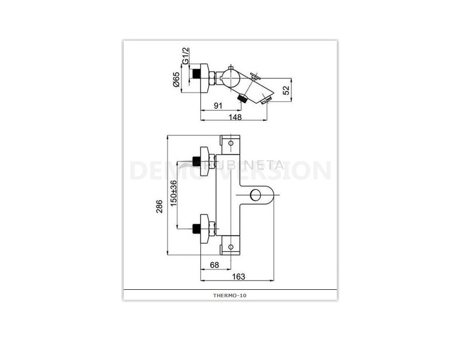 Vanová termostatická baterie THERMO 10