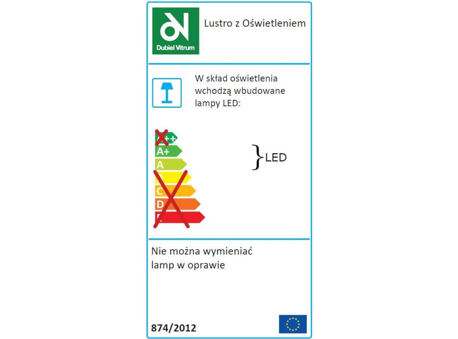 Zrcadlo s LED osvětlením MULCENT