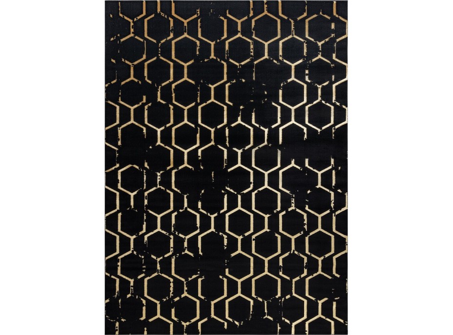 Kusový koberec Gloss 407C 86 glamour black/gold