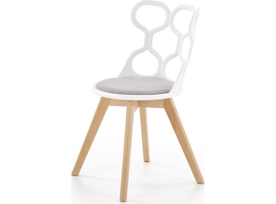 Jídelní designová židle BELLA - bílá