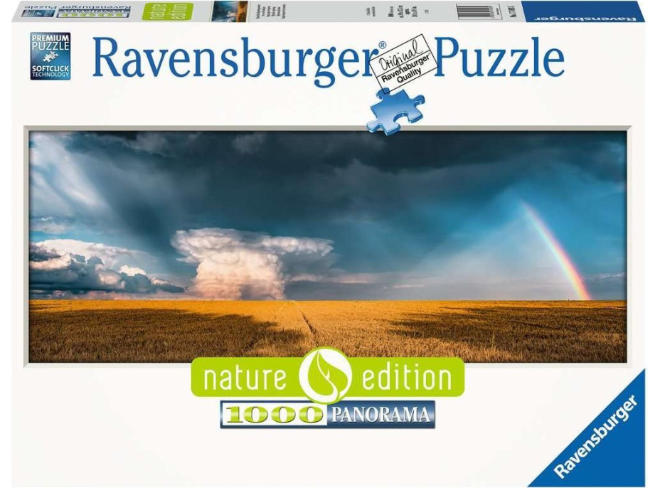 RAVENSBURGER Panoramatické puzzle Obloha před bouřkou 1000 dílků