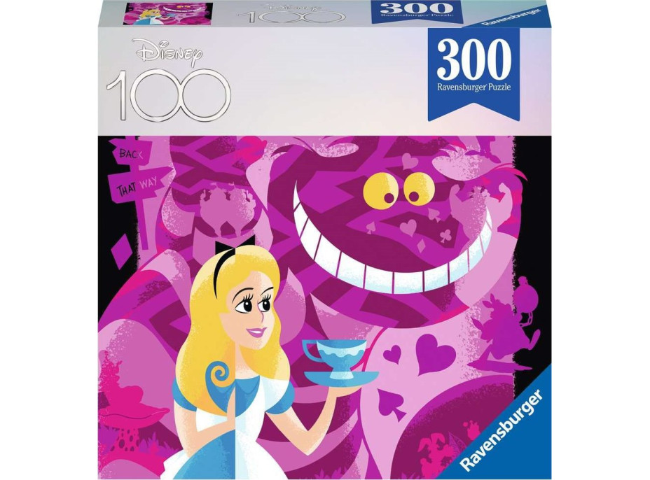 RAVENSBURGER Puzzle Disney 100 let: Alenka v říši divů 300 dílků