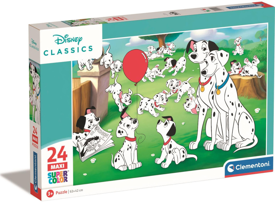 CLEMENTONI Puzzle Disney: 101 Dalmatinů MAXI 24 dílků