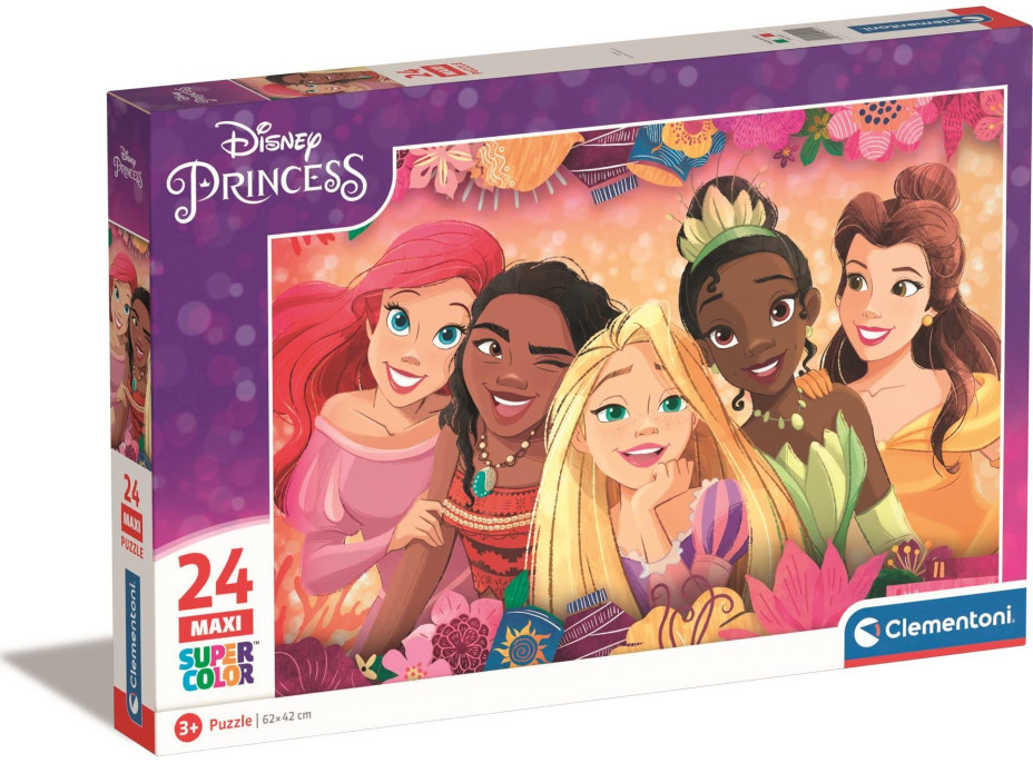 CLEMENTONI Puzzle Disney princezny MAXI 24 dílků