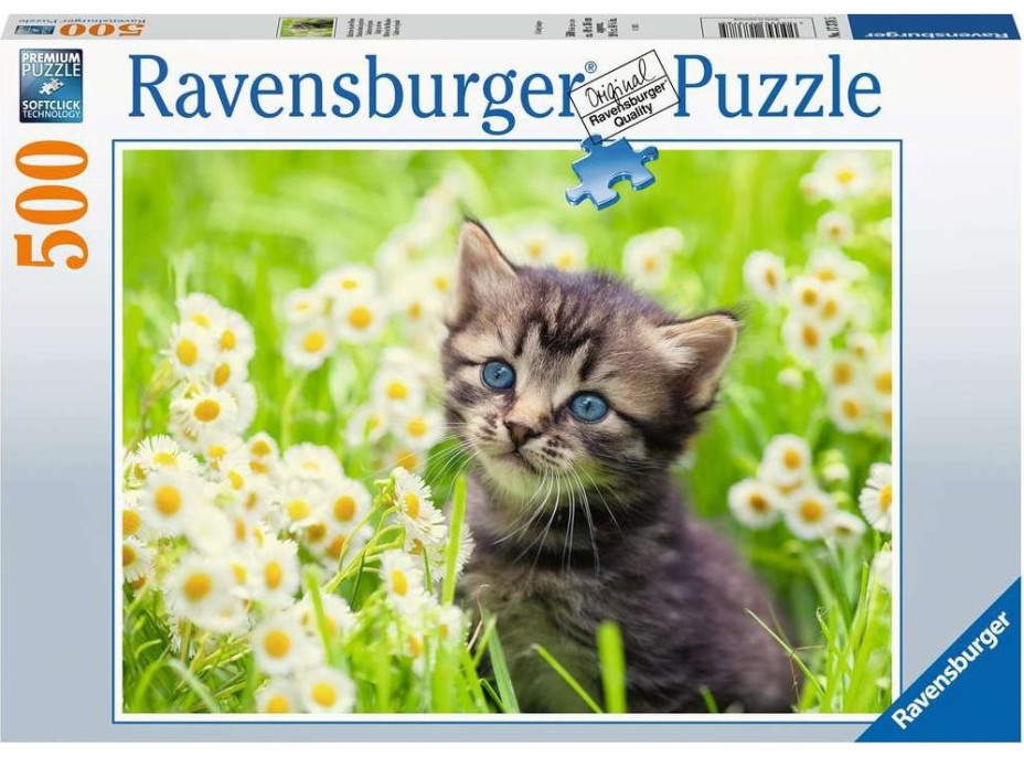 RAVENSBURGER Puzzle Koťátko na louce 500 dílků