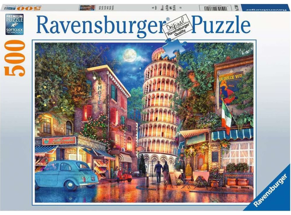 RAVENSBURGER Puzzle Uličky v Pise 500 dílků