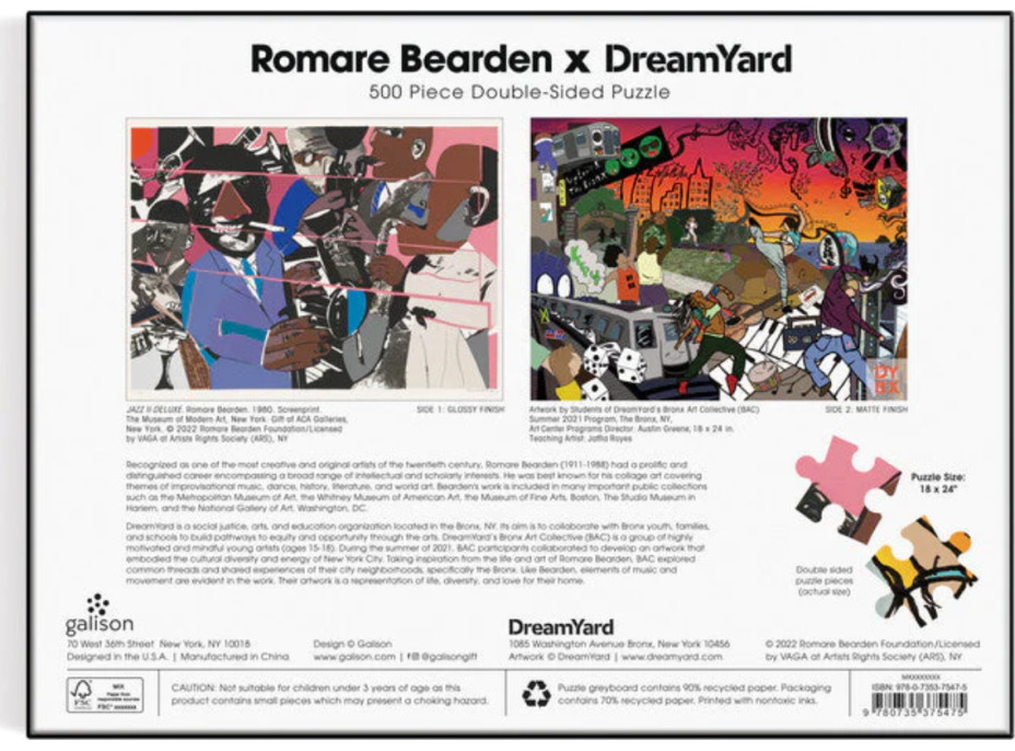 GALISON Oboustranné puzzle Romare Bearden x DreamYard 500 dílků