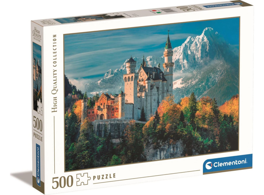 CLEMENTONI Puzzle Hrad Neuschwanstein 500 dílků