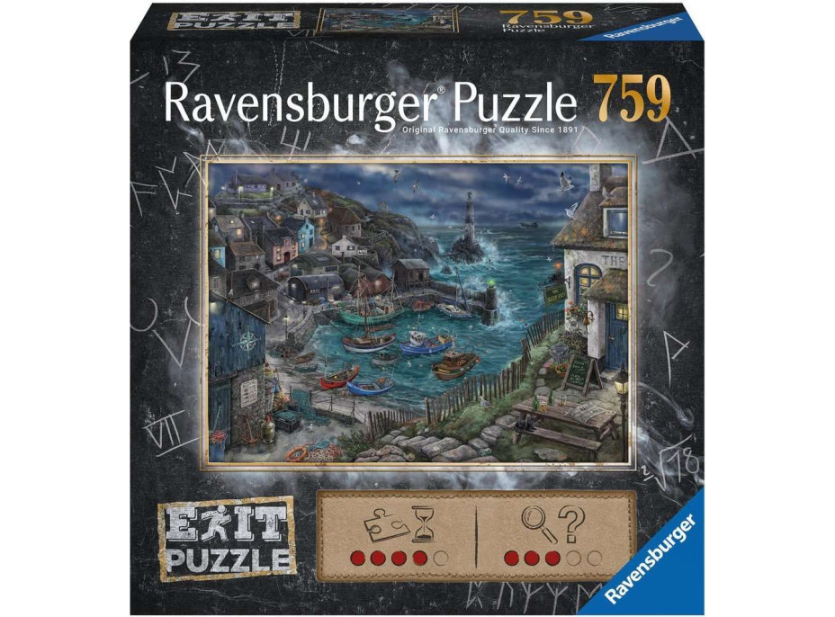 RAVENSBURGER Únikové EXIT puzzle Rybářská vesnice 759 dílků