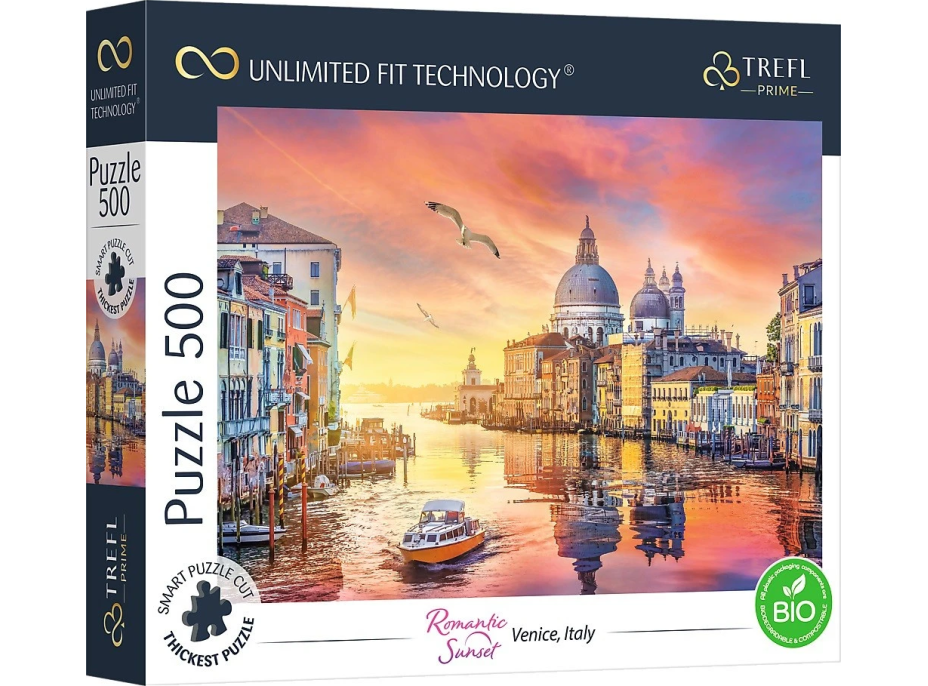 TREFL Puzzle UFT Romantic Sunset: Benátky, Itálie 500 dílků