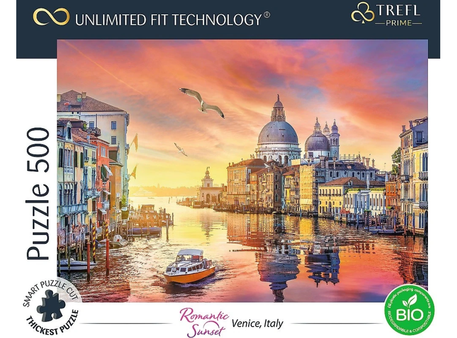 TREFL Puzzle UFT Romantic Sunset: Benátky, Itálie 500 dílků