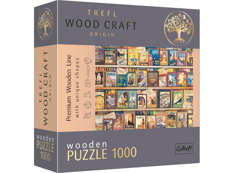 TREFL Wood Craft Origin puzzle Průvodci 1000 dílků