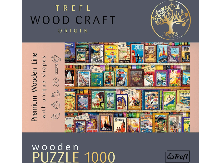 TREFL Wood Craft Origin puzzle Průvodci 1000 dílků