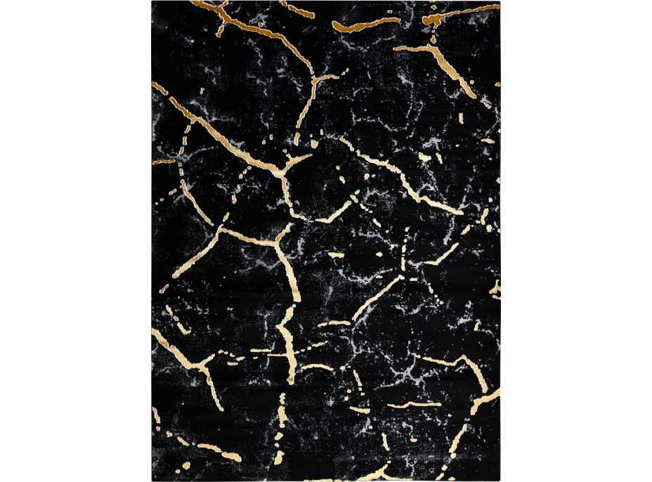 Kusový koberec Gloss 410A 86 3D mramor black/gold