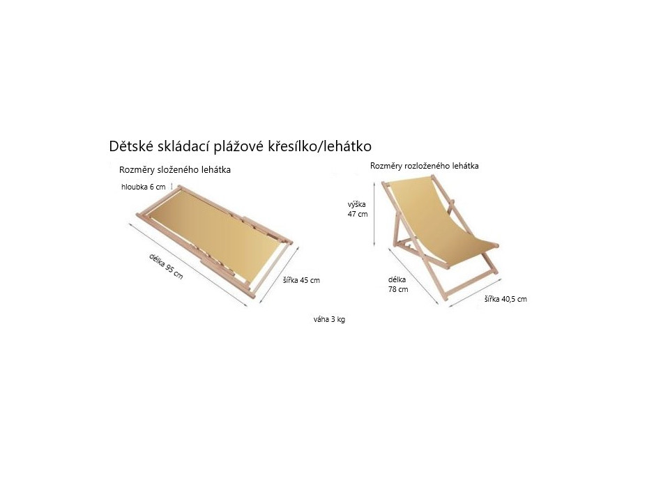 Dětské skládací lehátko - RŮŽOVÁ BALETKA