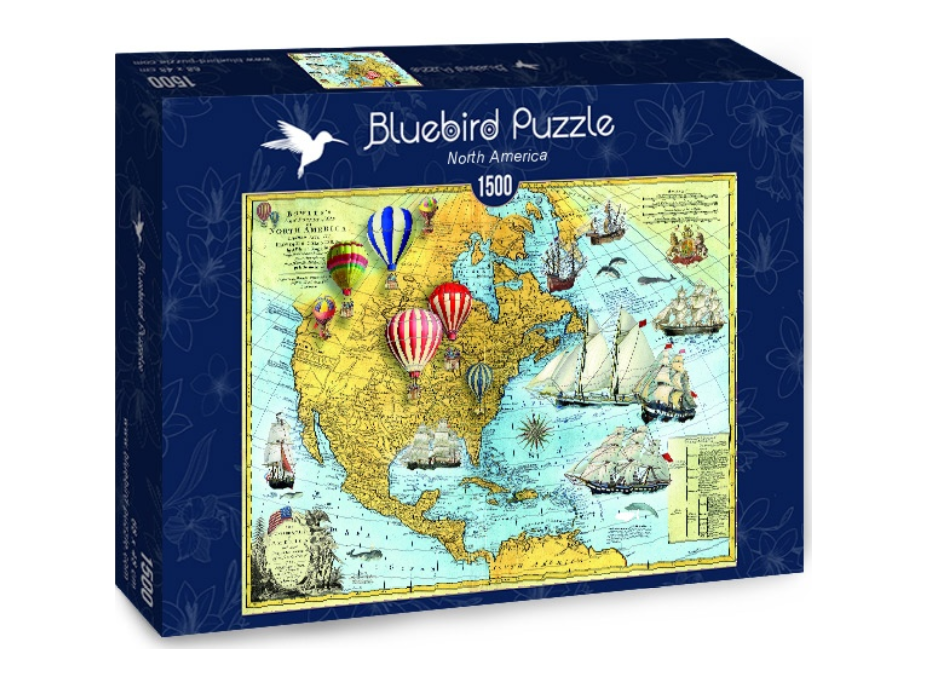 BLUEBIRD Puzzle Severní Amerika 1500 dílků